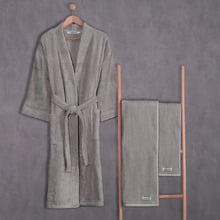 3 Piece Luxe Cotton Bathrobe & Towel Set